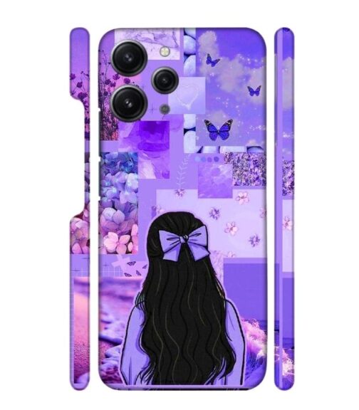 Girl with neon background Redmi 12 (5G) Mobile Cover