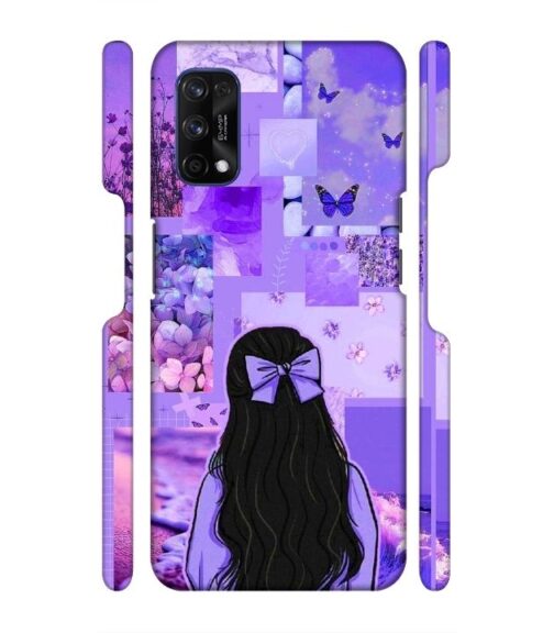 Girl with neon background Realme 7 Pro Mobile Cover