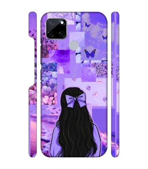 Girl with neon background Realme C21 Y Mobile Cover
