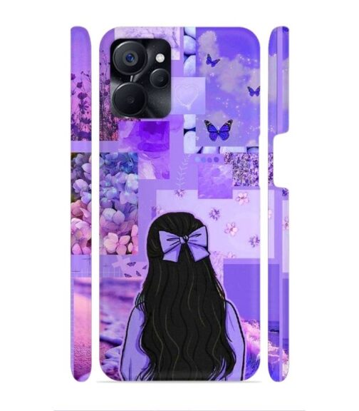 Girl with neon background Realme 9i (5G) Mobile Cover