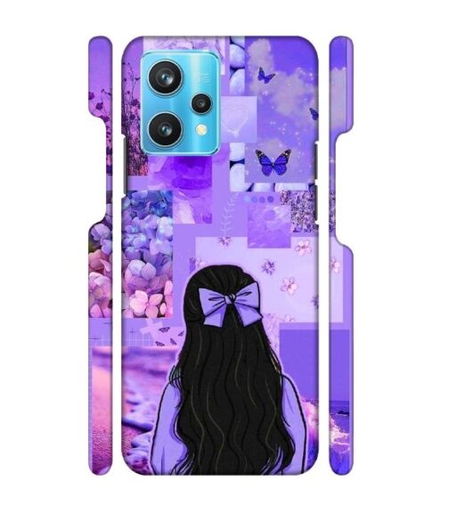 Girl with neon background Realme 9 Pro Plus Mobile Cover
