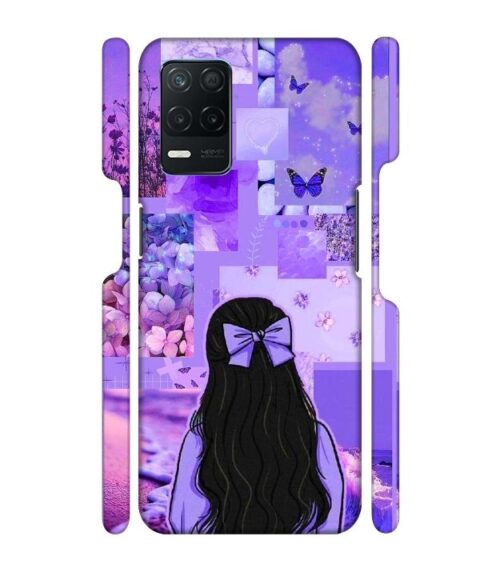 Girl with neon background Realme 9 (5G) Mobile Cover
