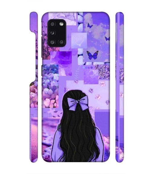 Girl with neon background Samsung Galaxy A31 Mobile Cover