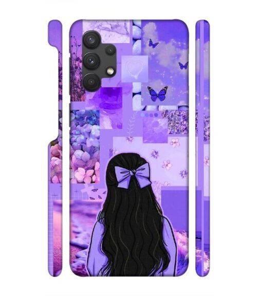Girl with neon background Samsung Galaxy A32 Mobile Cover