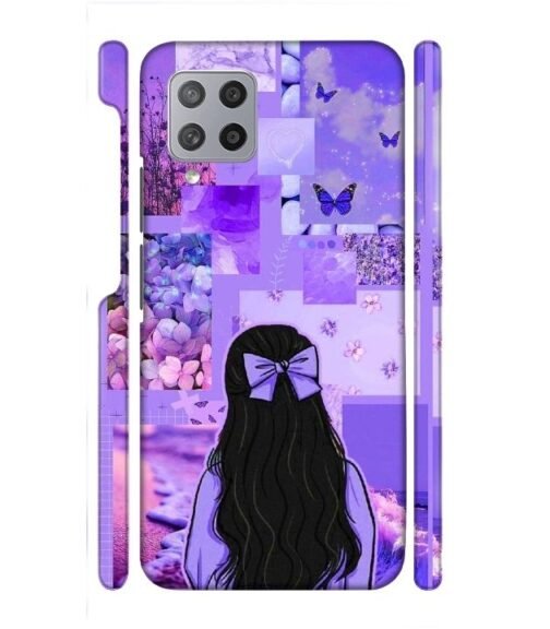 Girl with neon background Samsung Galaxy F62 Mobile Cover