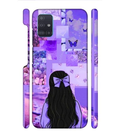 Girl with neon background Samsung Galaxy A51 Mobile Cover