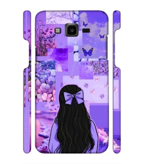 Girl with neon background Samsung Galaxy J7 (2016) Mobile Cover