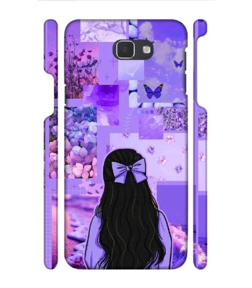 Girl with neon background Samsung Galaxy J7 Prime Mobile Cover