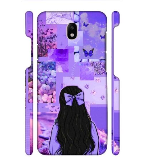 Girl with neon background Samsung Galaxy J7 (2017) Mobile Cover
