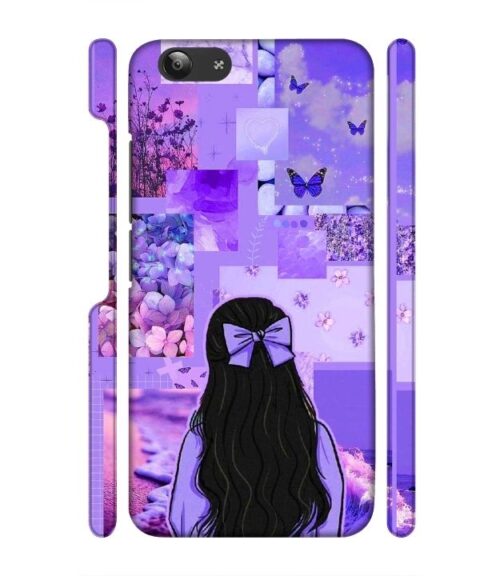 Girl with neon background Vivo Y53 Mobile Cover