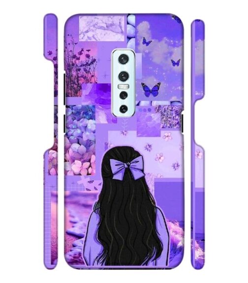 Girl with neon background Vivo V17 Pro Mobile Cover