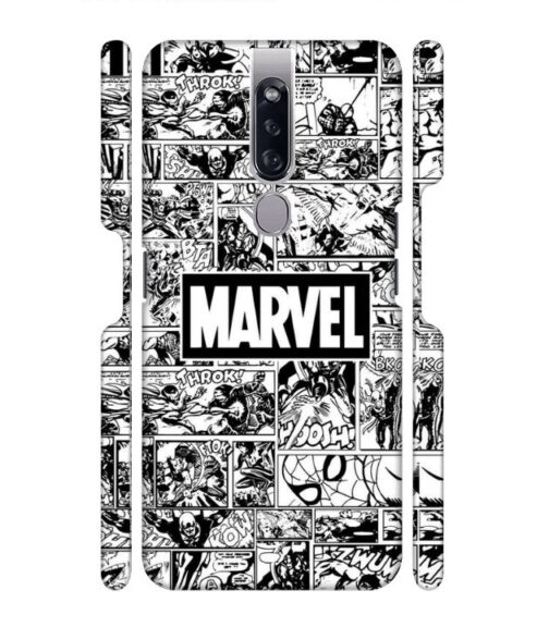 Marvel black and white abstract Oppo F11 Mobile Cover