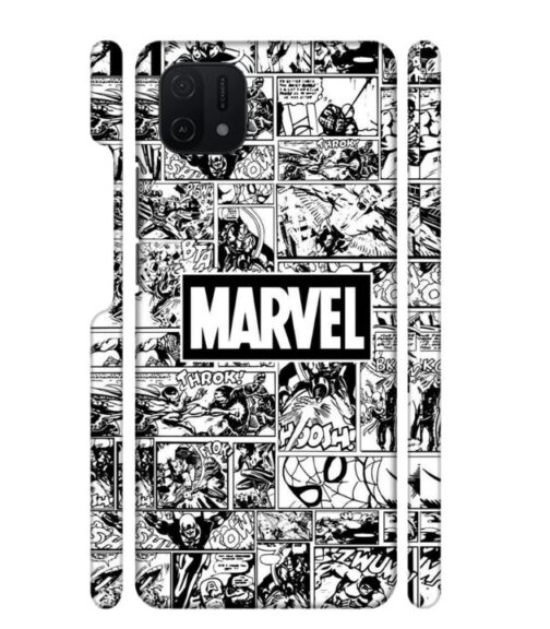 Marvel black and white abstract Oppo A16 E Mobile Cover