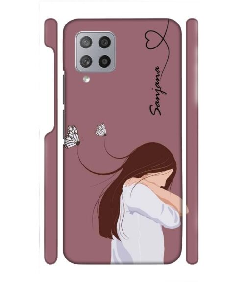 Customize Text with girl Samsung Galaxy M33 5G Mobile Cover