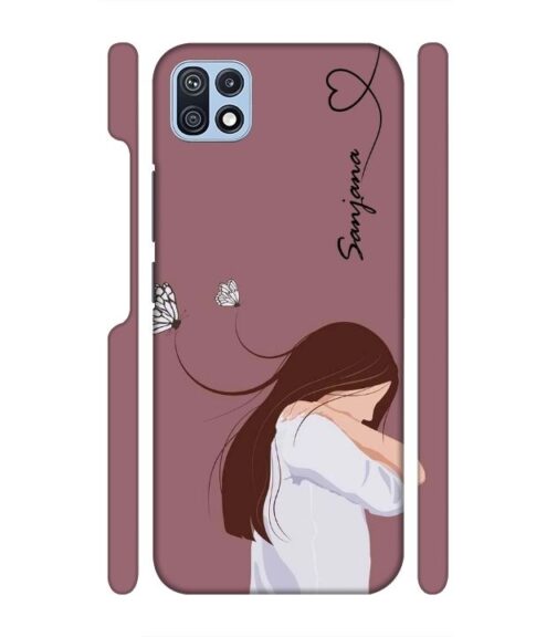 Customize Text with girl Samsung Galaxy F42 (5G) Mobile Cover