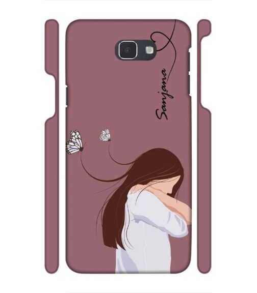 Customize Text with girl Samsung Galaxy J7 Prime Mobile Cover