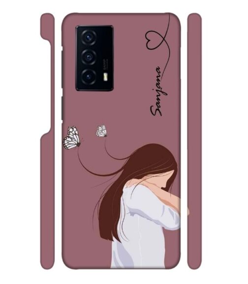 Customize Text with girl Vivo V23 E (5G) Mobile Cover