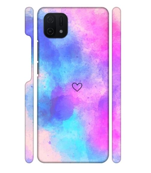 lineart of heart with smokie color Oppo A16 E Mobile Cover