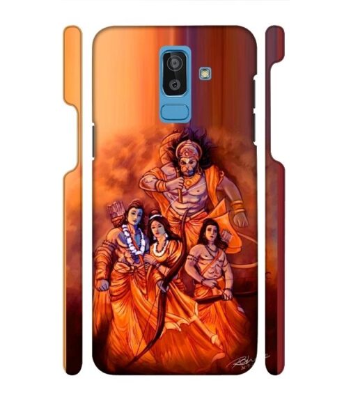Lords Hanuman with ram ji family Samsung Galaxy J8 Mobile Cover