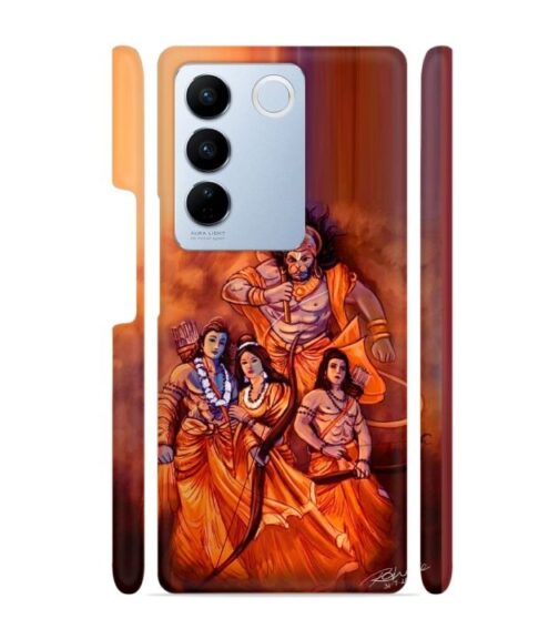 Lords Hanuman with ram ji family Vivo V27 5G Mobile Cover