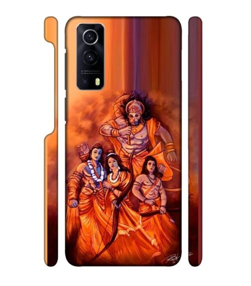 Lords Hanuman with ram ji family iQOO Z3 Mobile Cover