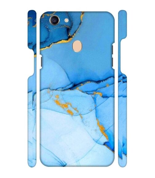 Ocean marvel texture with gold ink Oppo F7 Mobile Cover