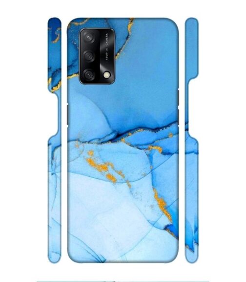 Ocean marvel texture with gold ink Oppo F19 S Mobile Cover