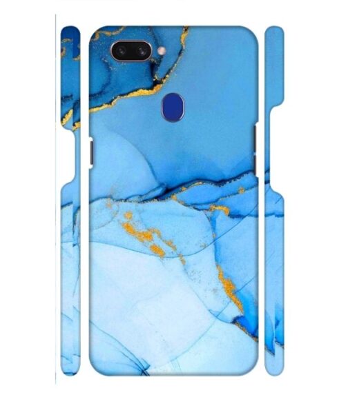 Ocean marvel texture with gold ink Oppo F9 Pro Mobile Cover