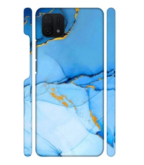 Ocean marvel texture with gold ink Oppo A16 E Mobile Cover