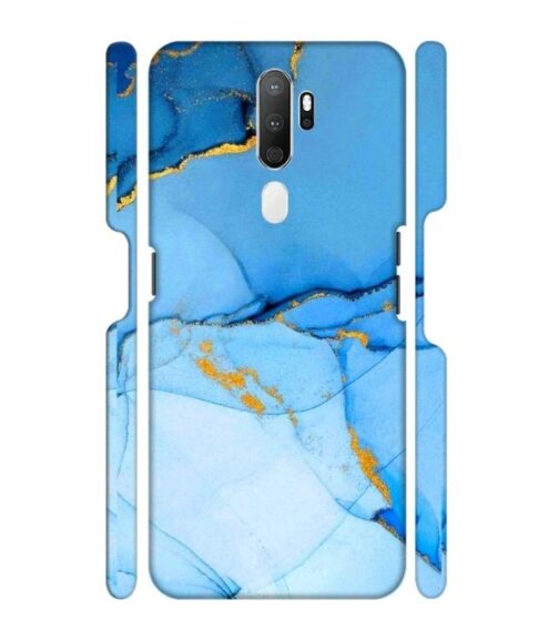 Ocean marvel texture with gold ink Oppo A9 (2020) Mobile Cover
