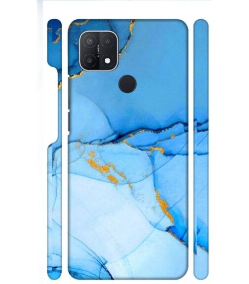 Ocean marvel texture with gold ink Oppo A15 S Mobile Cover