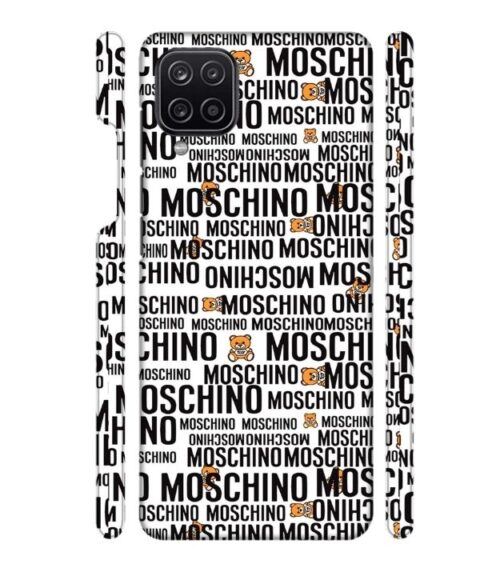 Moschino panda marquee text Samsung Galaxy A12 Mobile Cover