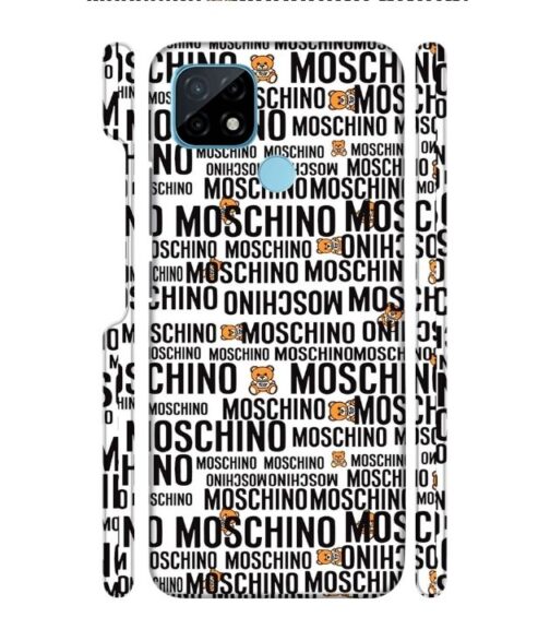 Moschino panda marquee text Realme C21 Mobile Cover