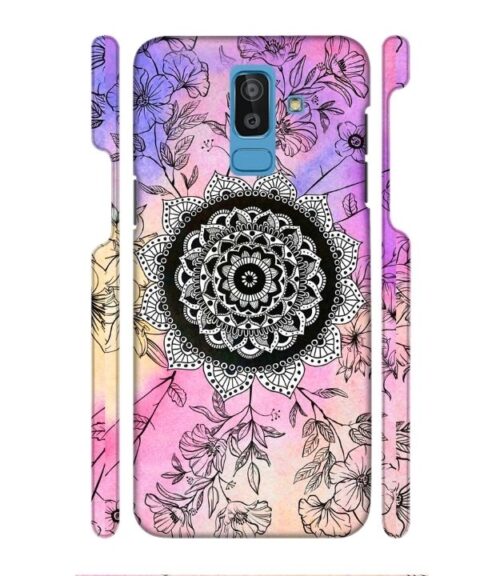 Creative rangoli pattern Samsung Galaxy J8 Mobile Cover
