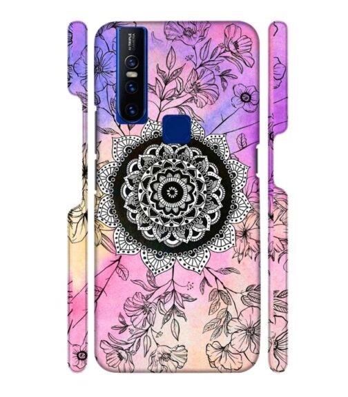 Creative rangoli pattern Vivo V15 Mobile Cover