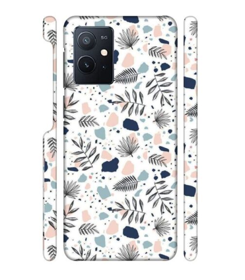 Neural color floral design iQOO Z6 Mobile Cover