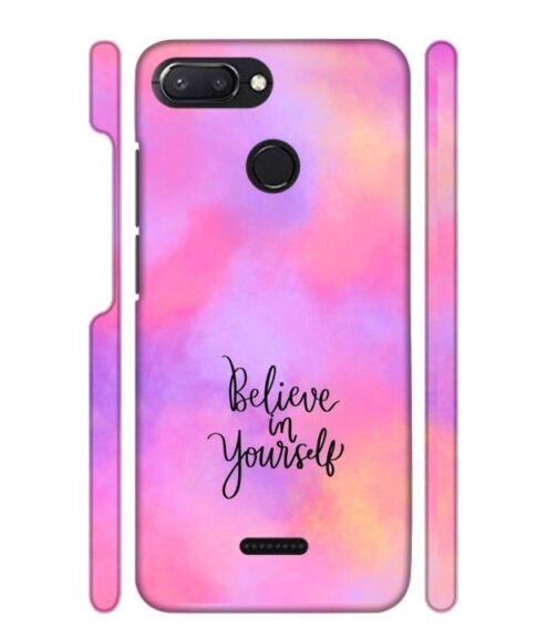Colorfull background with text (Believe in youself) Redmi 6 Mobile Cover