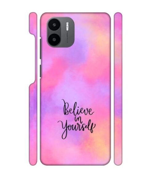 Colorfull background with text (Believe in youself) Redmi A1 Mobile Cover