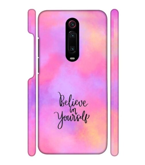 Colorfull background with text (Believe in youself) Redmi K20 Pro Mobile Cover