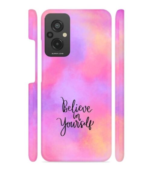 Colorfull background with text (Believe in youself) Redmi 11 Prime (4G) Mobile Cover