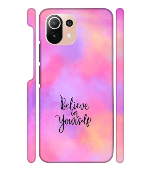 Colorfull background with text (Believe in youself) Mi 11 Lite Mobile Cover