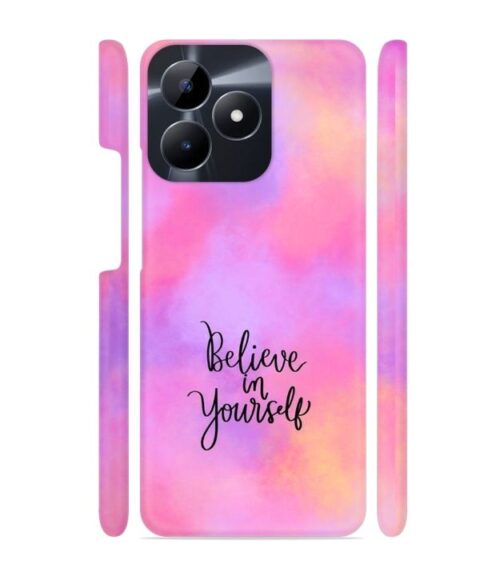 Colorfull background with text (Believe in youself) Realme C53 Mobile Cover