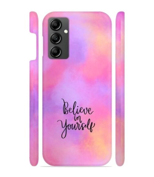 Colorfull background with text (Believe in youself) Samsung Galaxy F13 5G Mobile Cover