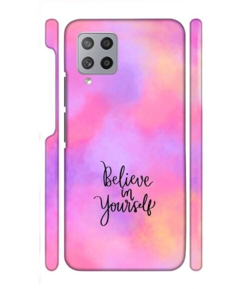 Colorfull background with text (Believe in youself) Samsung Galaxy M33 5G Mobile Cover