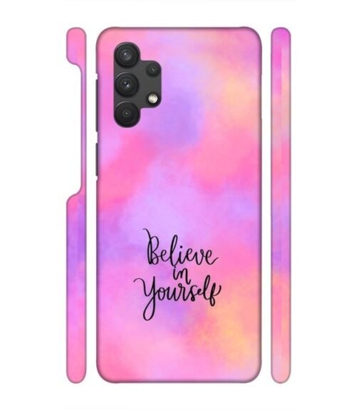 Colorfull background with text (Believe in youself) Samsung Galaxy A32 Mobile Cover