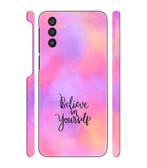 Colorfull background with text (Believe in youself) Samsung Galaxy M13 4G Mobile Cover