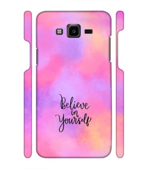 Colorfull background with text (Believe in youself) Samsung Galaxy J7 (2016) Mobile Cover