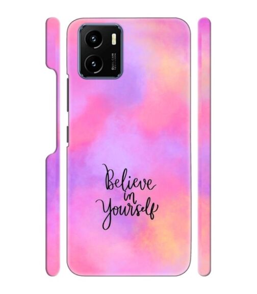Colorfull background with text (Believe in youself) Vivo Y15 C Mobile Cover