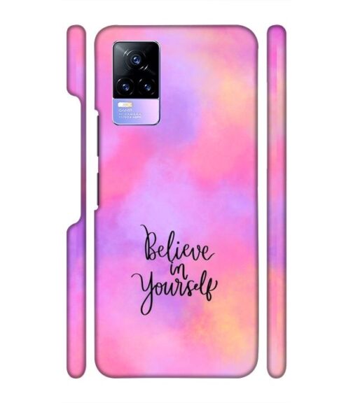 Colorfull background with text (Believe in youself) Vivo Y73 Mobile Cover