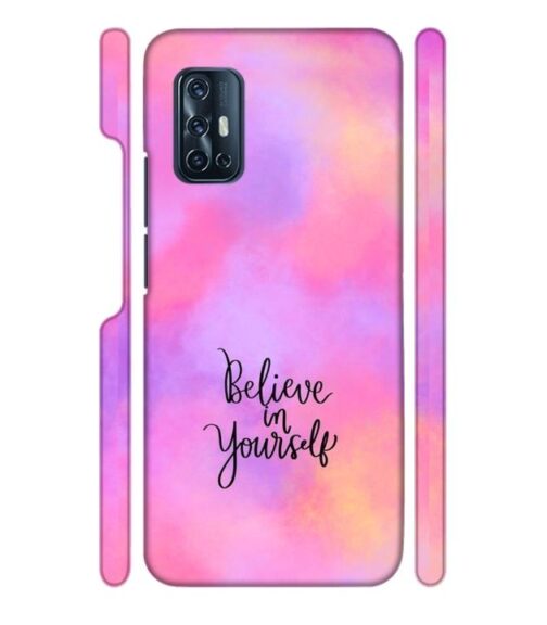 Colorfull background with text (Believe in youself) Vivo V17 Mobile Cover
